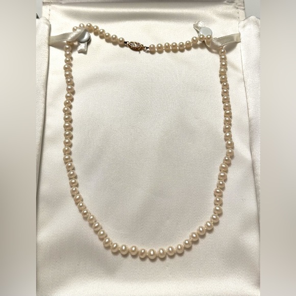 Pearl Necklace with 14k gold clasp from Lundstrom Jewelers